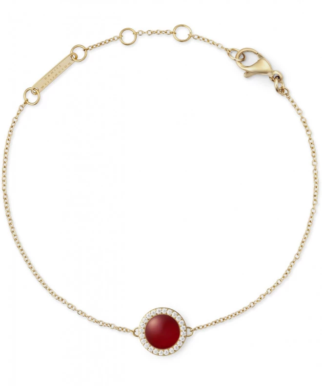Brățară Daniel Wellington Audrey Red Agathe Gold DW00401422