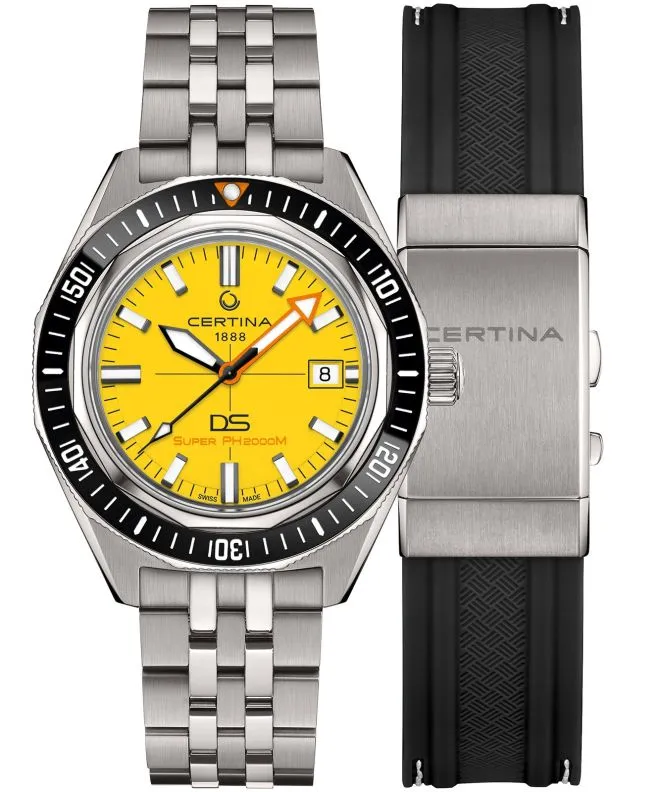 Ceas unisex Certina DS Heritage PH 2000M Automatic Titanium SET C050.607.44.361.02 (C0506074436102)