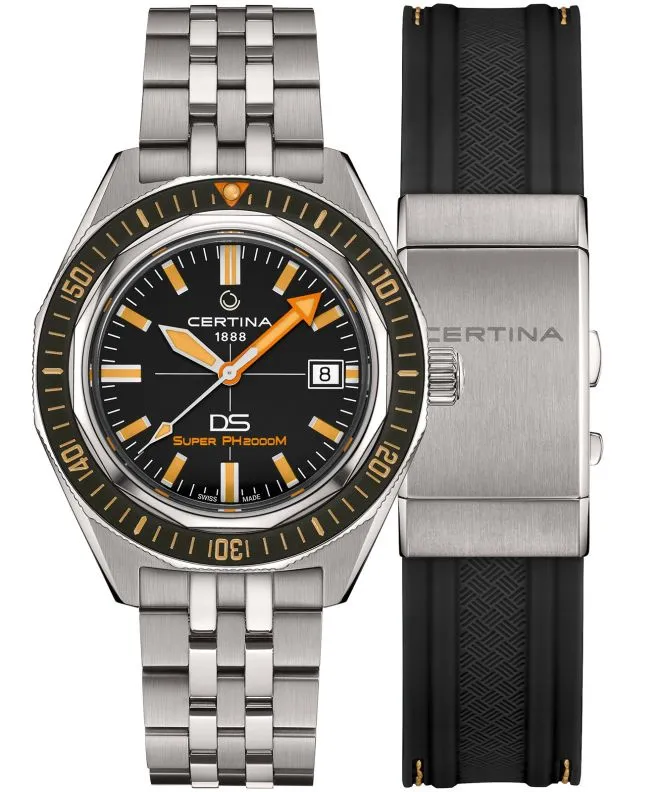 Ceas unisex Certina DS Heritage PH 2000M Automatic Titanium SET C050.607.44.051.02 (C0506074405102)