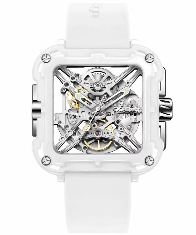 Ceas dama Ciga Design X Series Ceramic Skeleton X012-WS02-W5WH