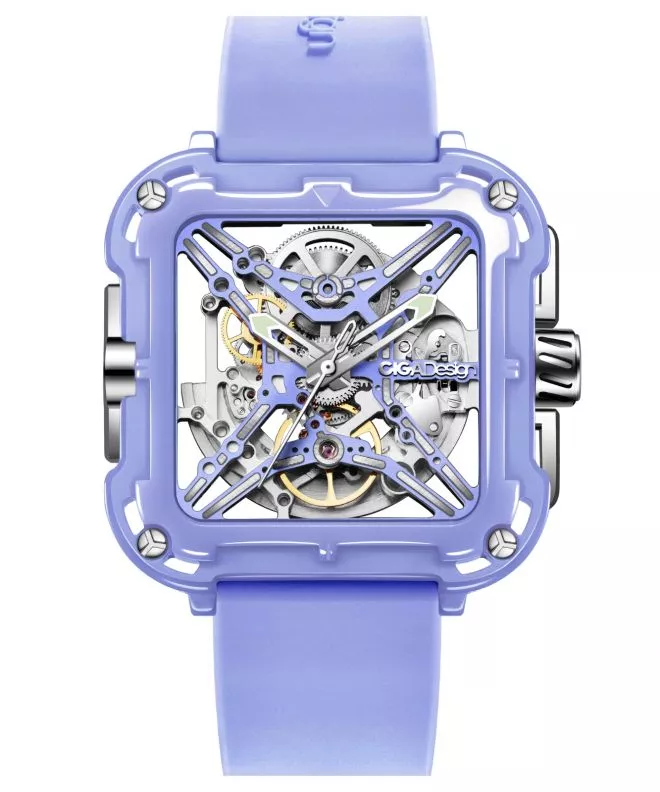 Ceas Dama Ciga Design X Series Ceramic Skeleton X012-PP02-W5PL