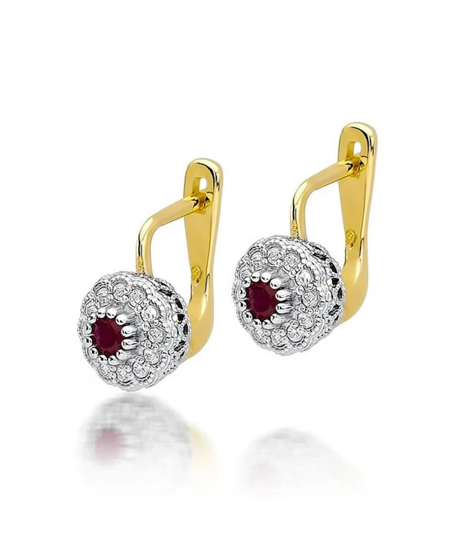 Cercei Bonore - Aur 585 - Rubin 0,15 ct 128713