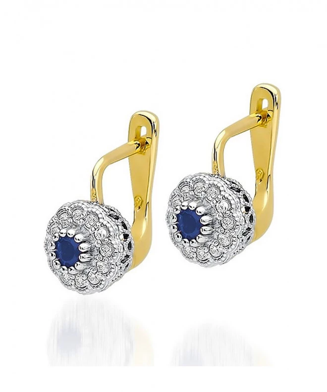 Cercei Bonore - Aur 585 - Safir 0,15 ct 128714