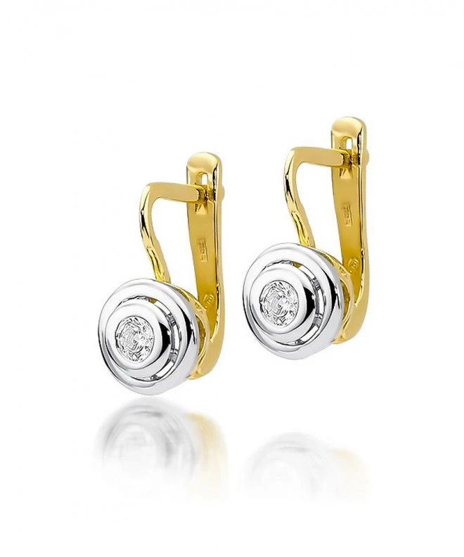 Cercei Bonore - Aur 585 - Diamant 0,1 ct 128674