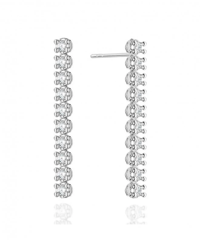 Cercei Bonore - Aur Alb 585 - Diamant 128791