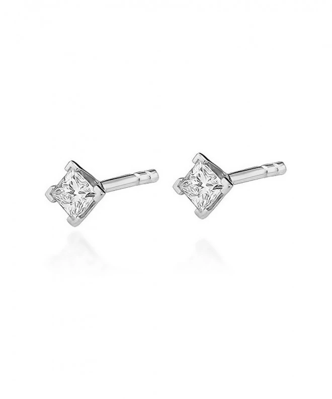 Cercei Bonore - Aur Alb 585 - Diamant 0,15 ct 128745
