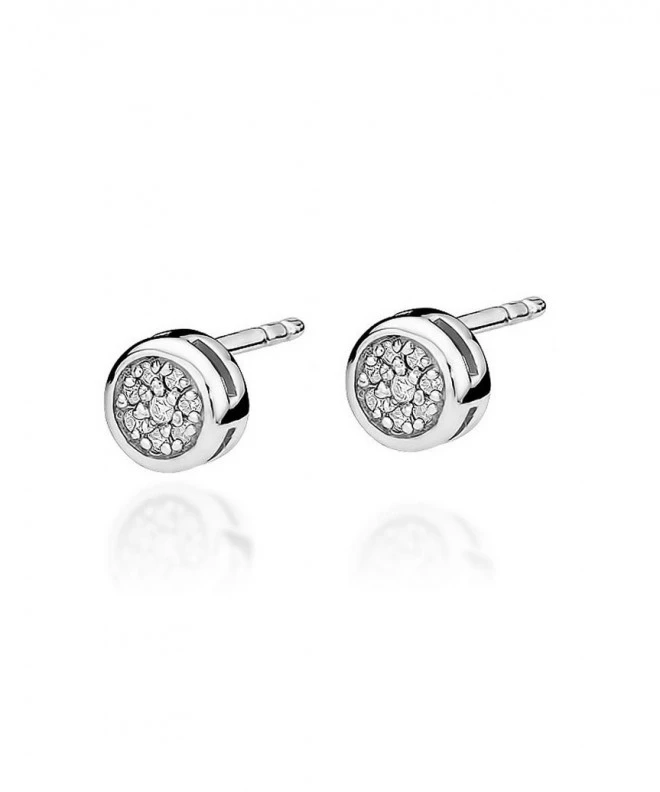 Cercei Bonore - Aur Alb 585 - Diamant 128748