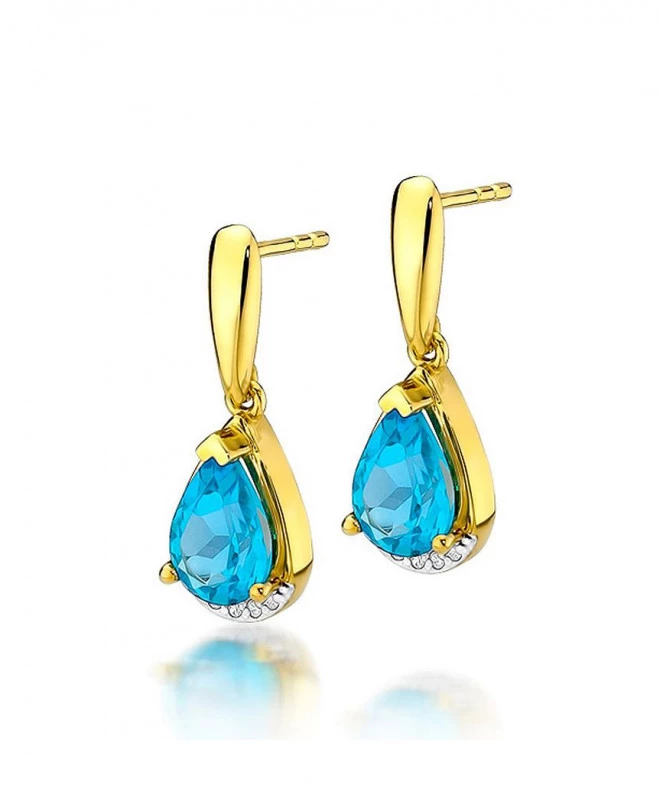 Cercei Bonore - Aur 585 - Topaz 1,4 ct 128708