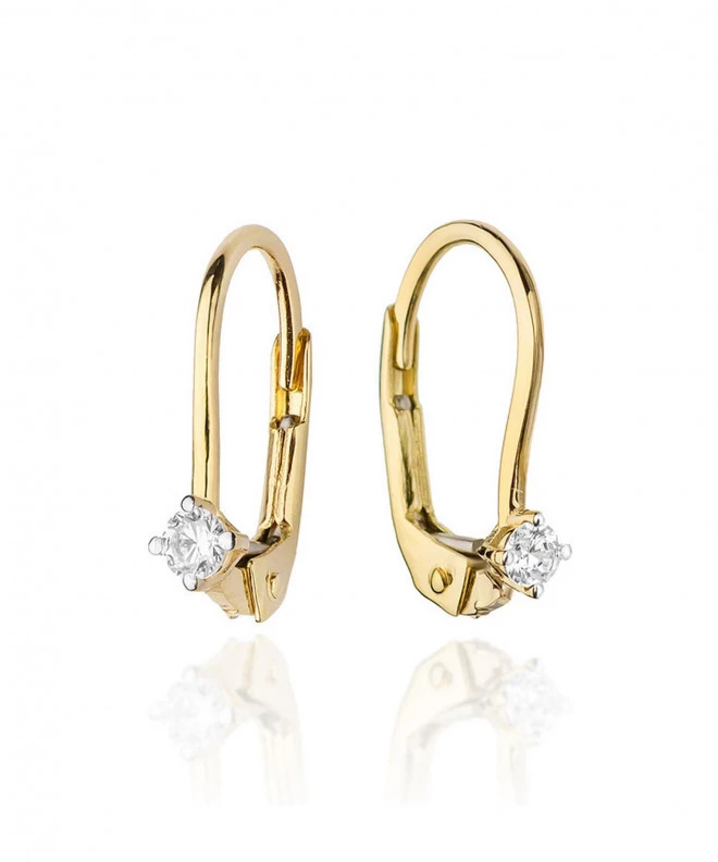 Cercei Bonore - Aur 585 - Diamant 0,03 ct 128646