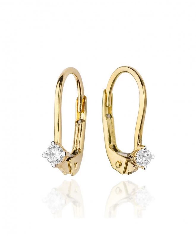 Cercei Bonore - Aur 585 - Diamant 0,04 ct 128647