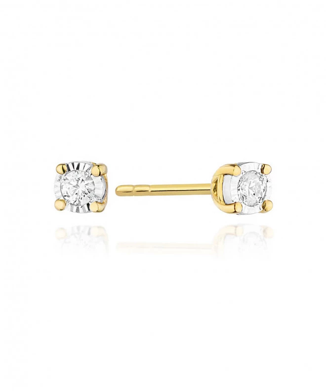 Cercei Bonore - Aur 585 - Diamant 0,08 ct 128653