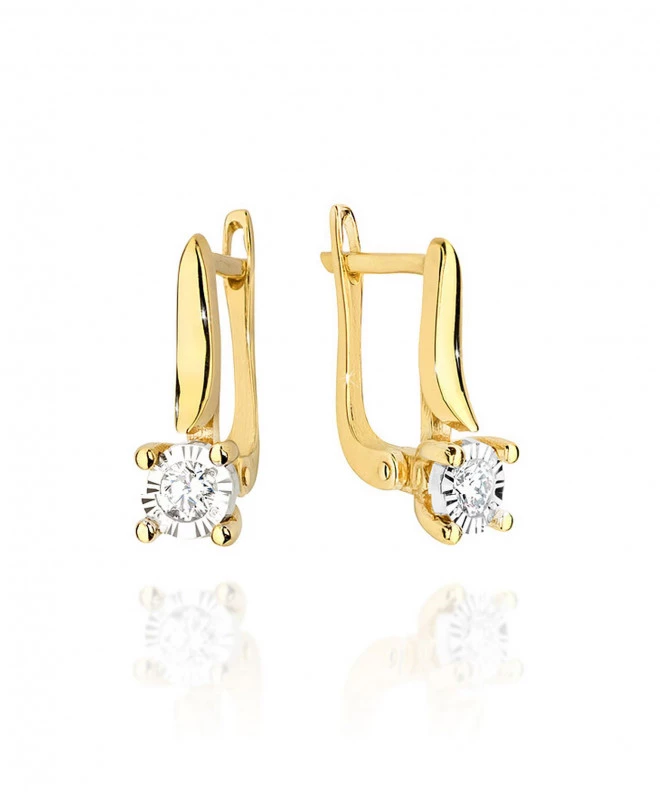 Cercei Bonore - Aur 585 - Diamant 0,08 ct 128660