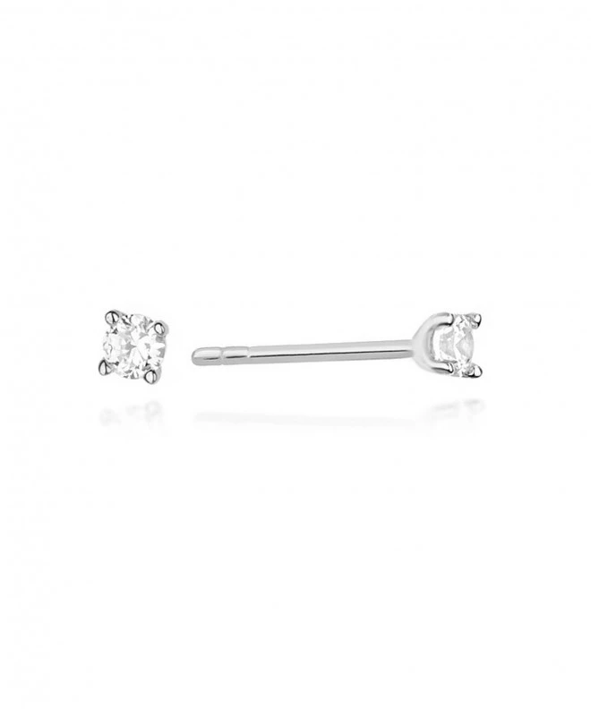 Cercei Bonore - Aur Alb 585 - Diamant 0,04 ct 128775