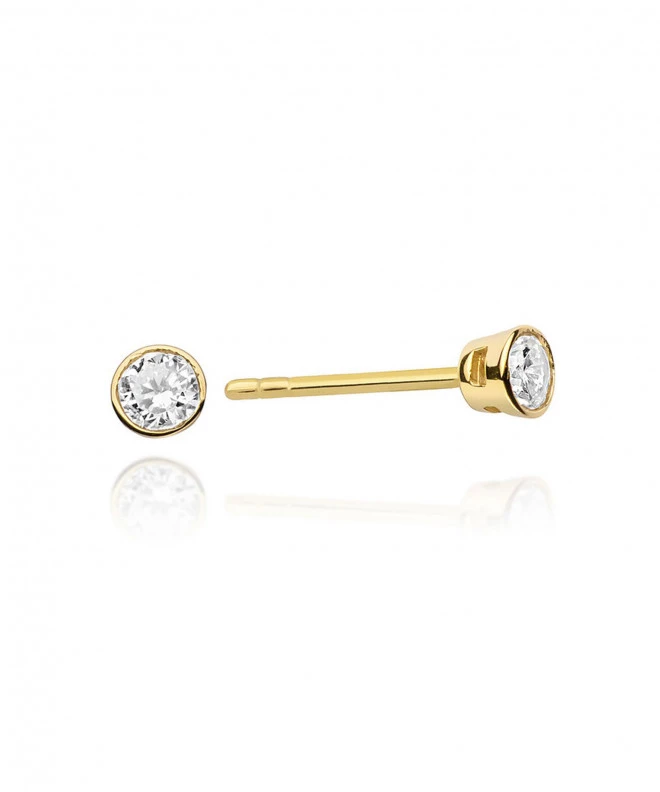 Cercei Bonore - Aur 585 - Diamant 0,1 ct 128662