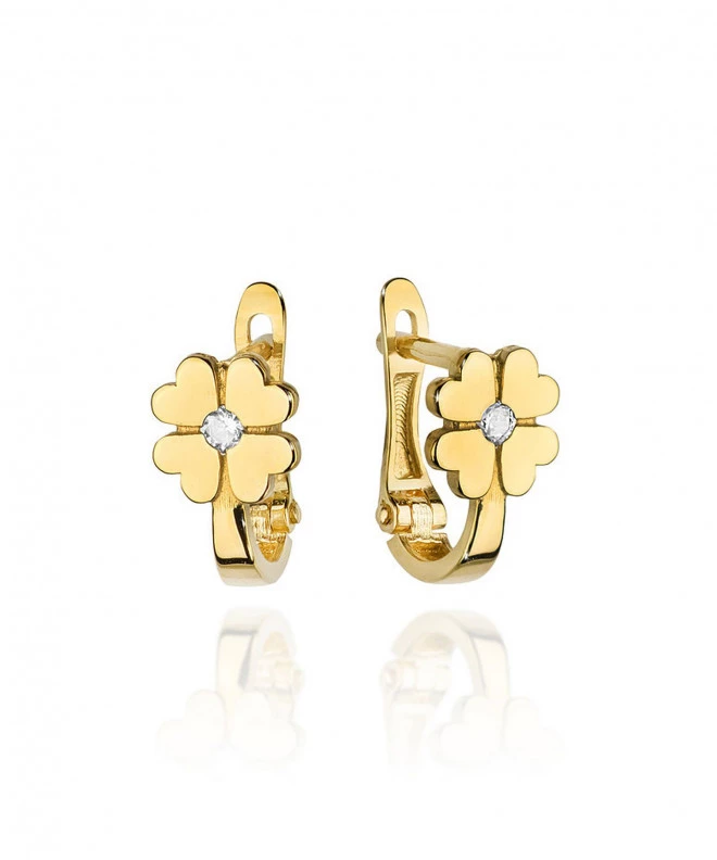 Cercei Bonore - Aur 585 - Diamant 0,03 ct 128654