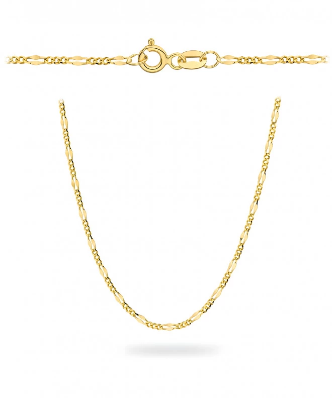 Lanț Bonore Lungime 50 cm, Lățime 1 mm - Aur 585 - Tip Figaro, Gucci 147597