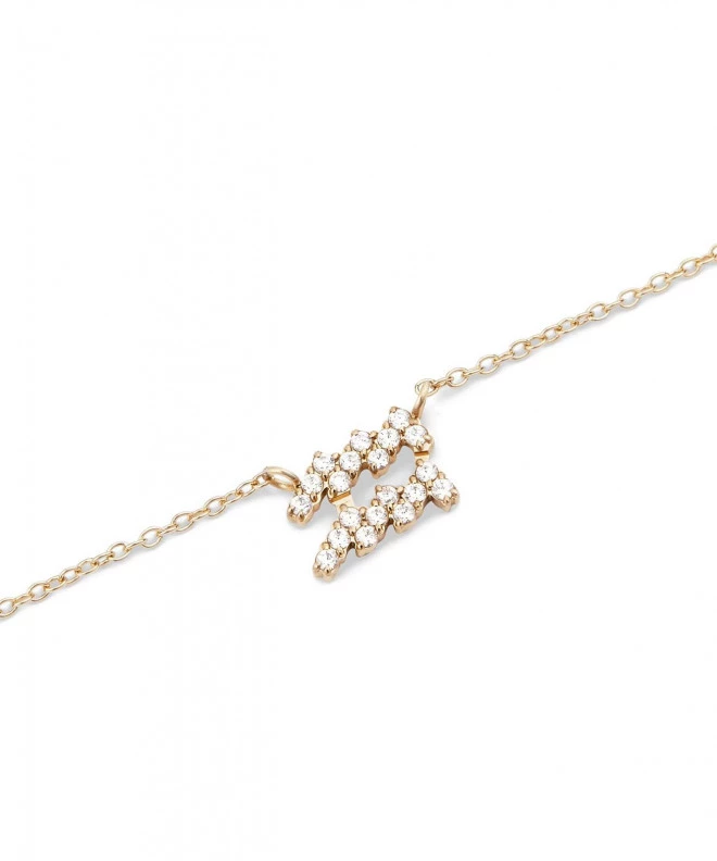 Colier Daniel Wellington Crystal Zodiac Chain Gold Aquarius DW00400929