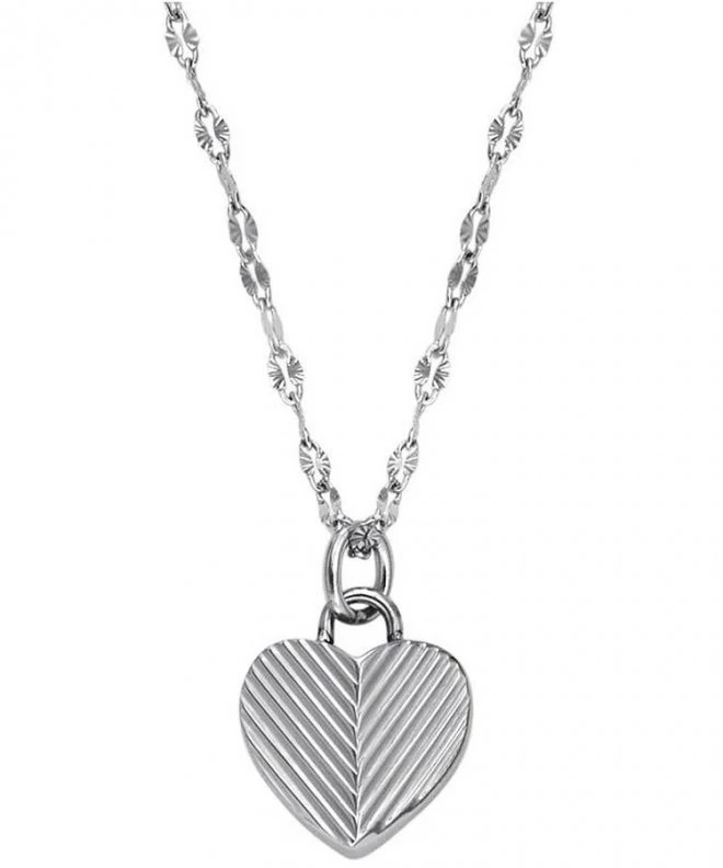 Colier Fossil Harlow Linear Texture Heart JF04669SET