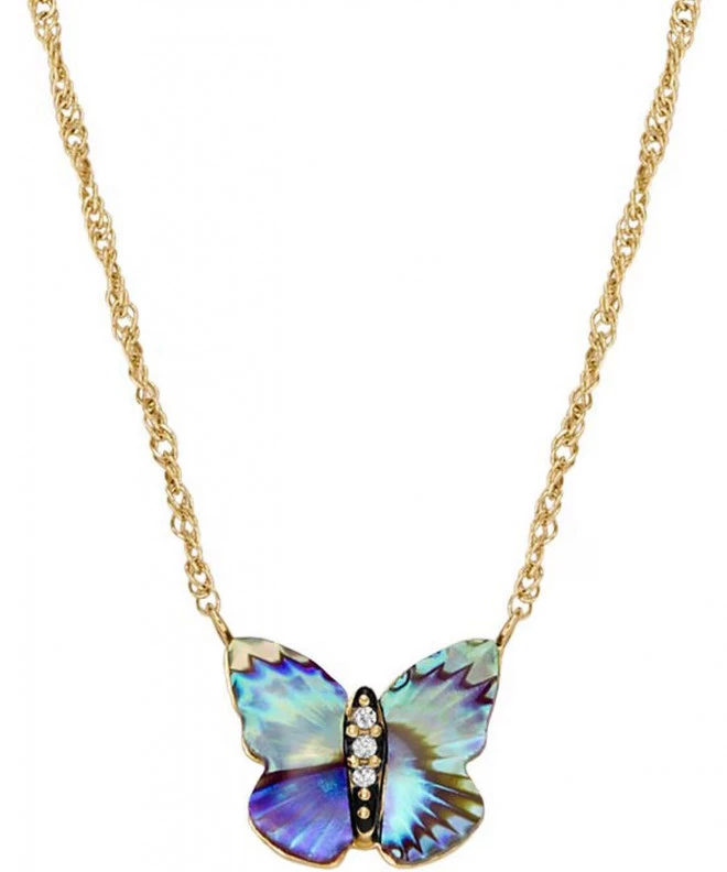 Colier Fossil Butterfly Wings JF04812710