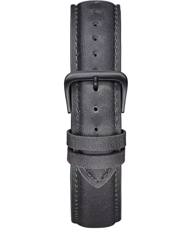 Curea Meller Grey Black Leather 20 mm NST-1GREY