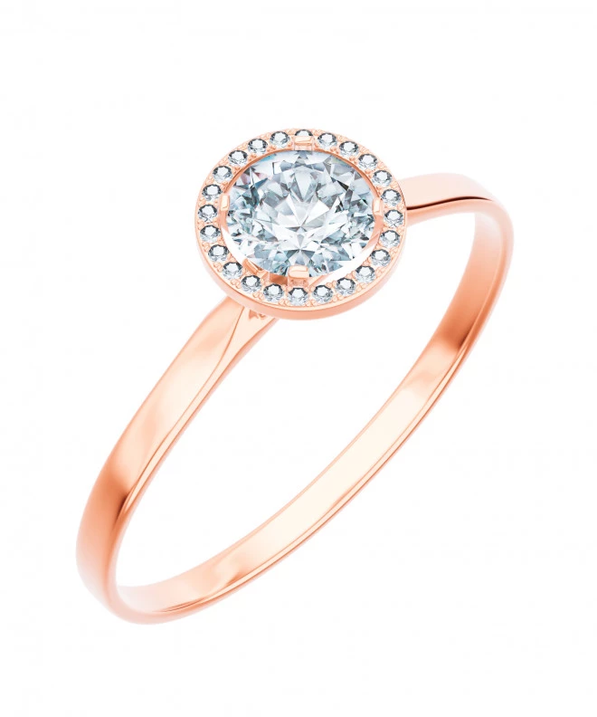 Inel Bonore - Aur Roz 585 - Diamant 0,7 ct 102709