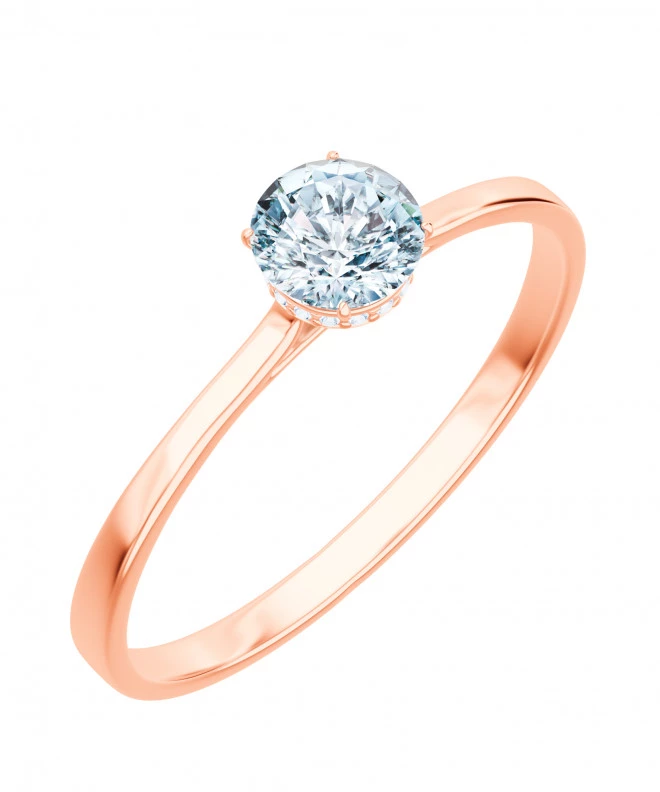 Inel Bonore - Aur Roz 585 - Diamant 0,7 ct 104748