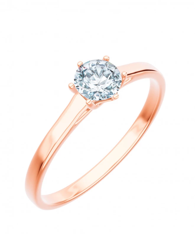 Inel Bonore - Aur Roz 585 - Diamant 0,7 ct 103746