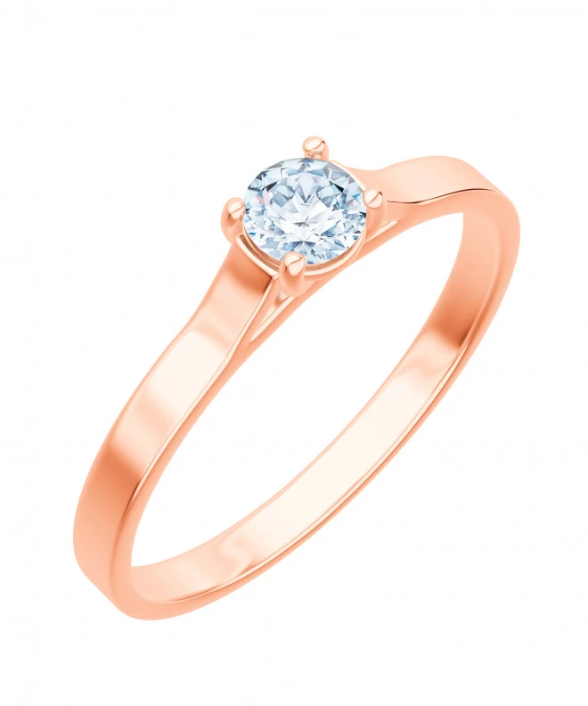 Inel Bonore - Aur Roz 585 - Diamant 0,5 ct 103730