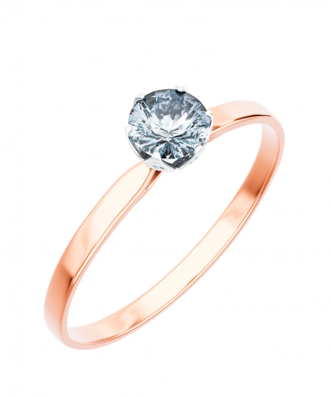 Inel Bonore - Aur Roz 585 - Diamant 1 ct 104763