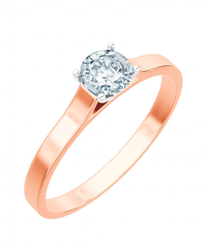 Inel Bonore - Aur Roz 585 - Diamant 0,7 ct 103740