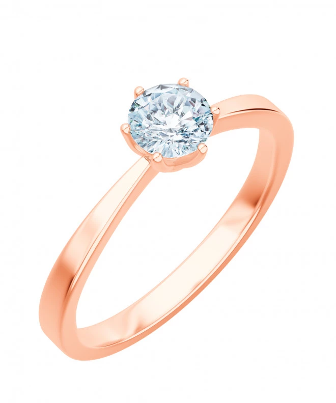 Inel Bonore - Aur Roz 585 - Diamant 0,7 ct 104759