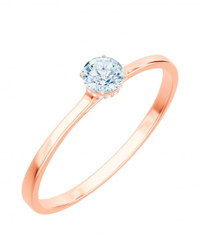 Inel Bonore - Aur Roz 585 - Diamant 0,5 ct 102704