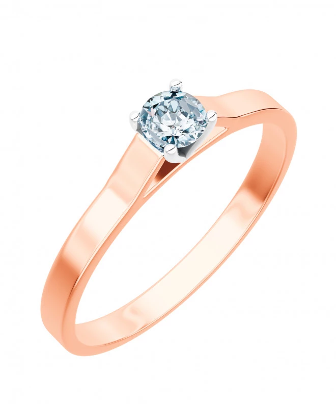 Inel Bonore - Aur Roz 585 - Diamant 0,5 ct 103723