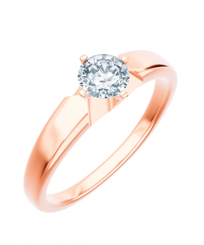 Inel Bonore - Aur Roz 585 - Diamant 0,7 ct 103755
