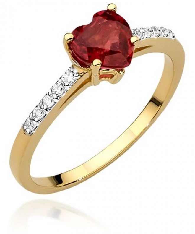 Inel Bonore - Aur Alb 585 - Rubin 1,1 ct 122378