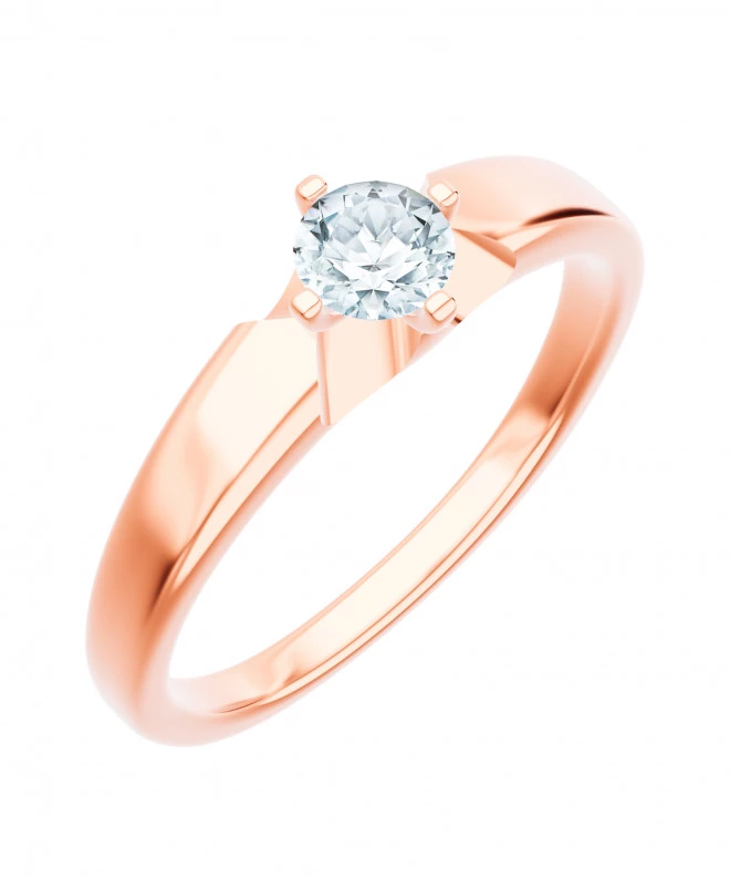 Inel Bonore - Aur Roz 585 - Diamant 0,5 ct 103731