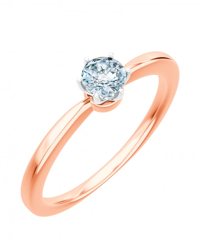 Inel Bonore - Aur Roz 585 - Diamant 0,5 ct 102699