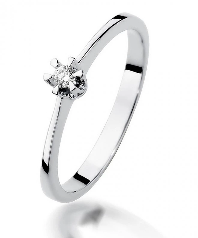 Inel Bonore - Aur Alb 585 - Diamant 0,04 ct 106821