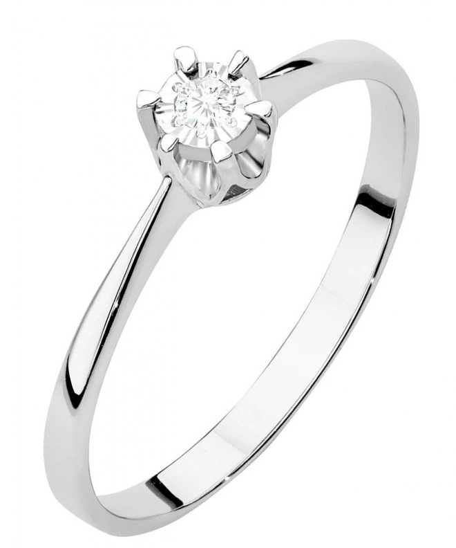 Inel Bonore - Aur Alb 585 - Diamant 0,03 ct 106822