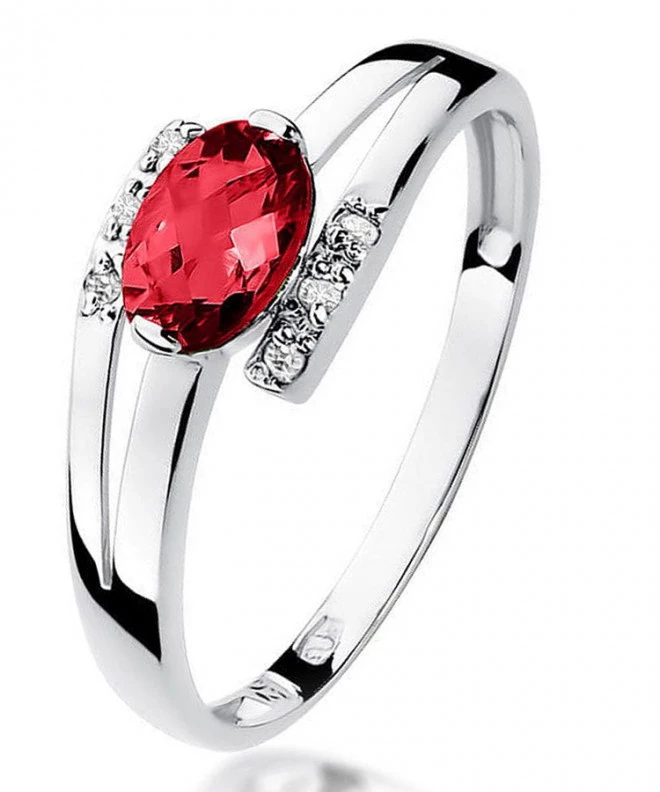 Inel Bonore - Aur Alb 585 - Rubin 0,6 ct 121359