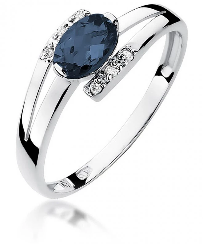 Inel Bonore - Aur Alb 585 - Safir 0,7 ct 123403