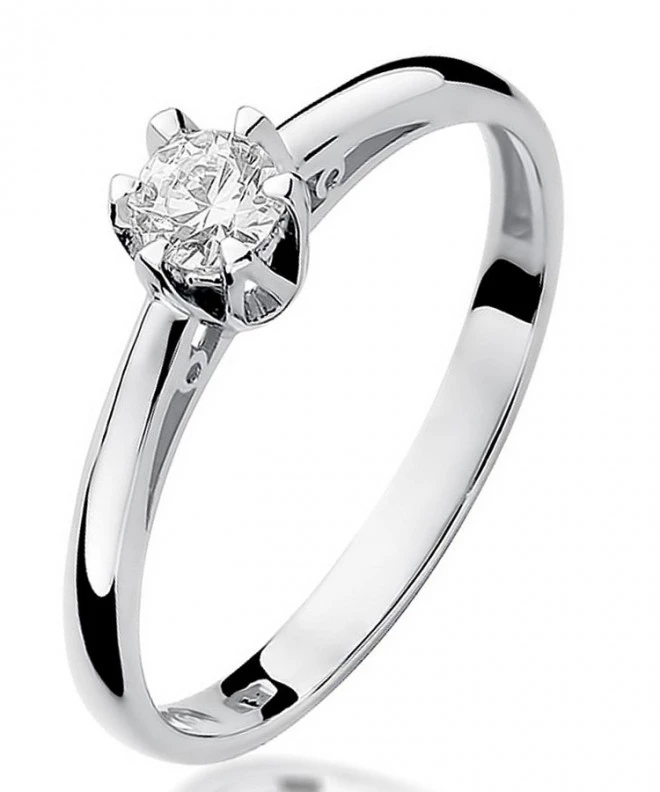 Inel Bonore - Aur Alb 585 - Diamant 0,15 ct 110927