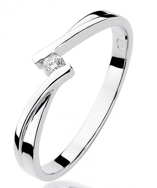 Inel Bonore - Aur Alb 585 - Diamant 0,04 ct 106823