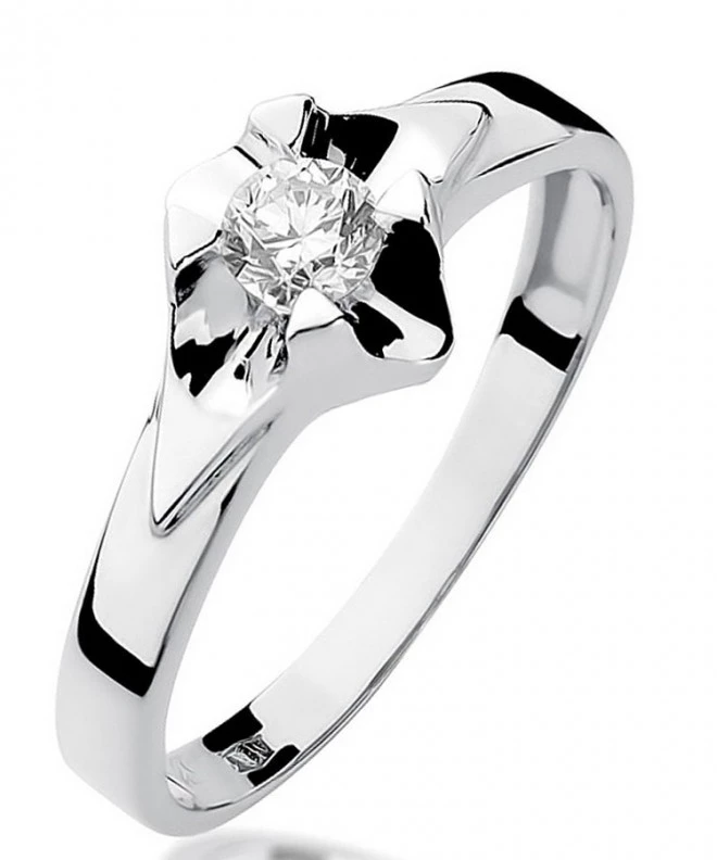 Inel Bonore - Aur Alb 585 - Diamant 0,3 ct 115095
