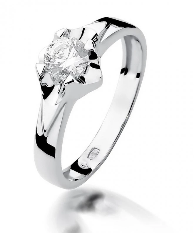 Inel Bonore - Aur Alb 585 - Diamant 0,5 ct 116229
