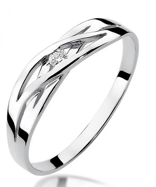 Inel Bonore - Aur Alb 585 - Diamant 0,05 ct 106824