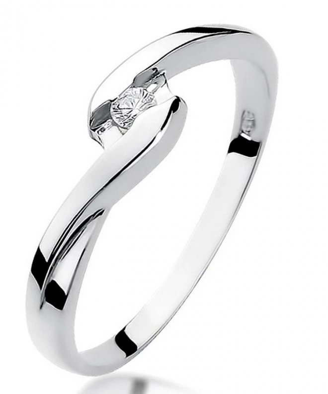 Inel Bonore - Aur Alb 585 - Diamant 0,05 ct 106825