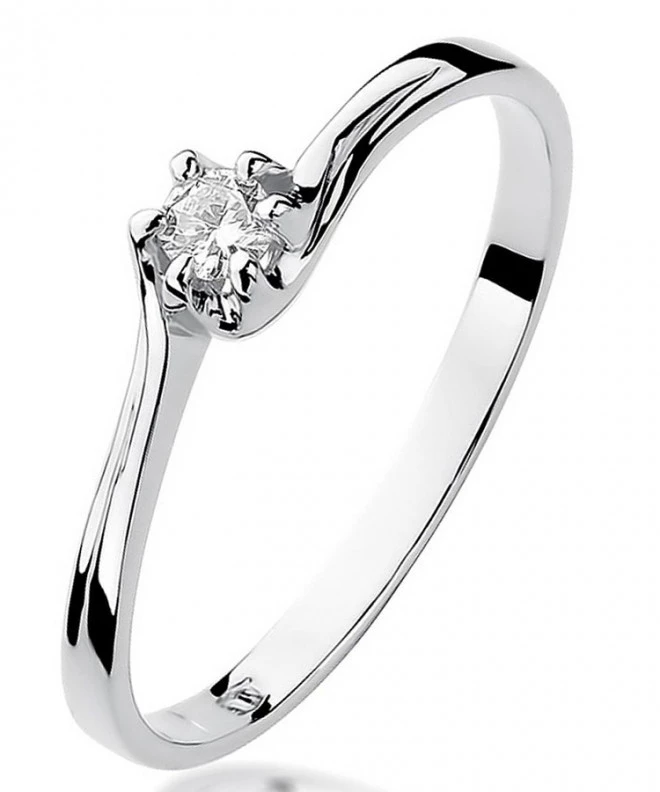 Inel Bonore - Aur Alb 585 - Diamant 0,1 ct 108862