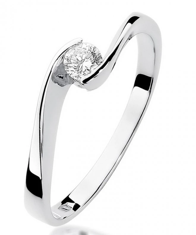 Inel Bonore - Aur Alb 585 - Diamant 0,13 ct 110929