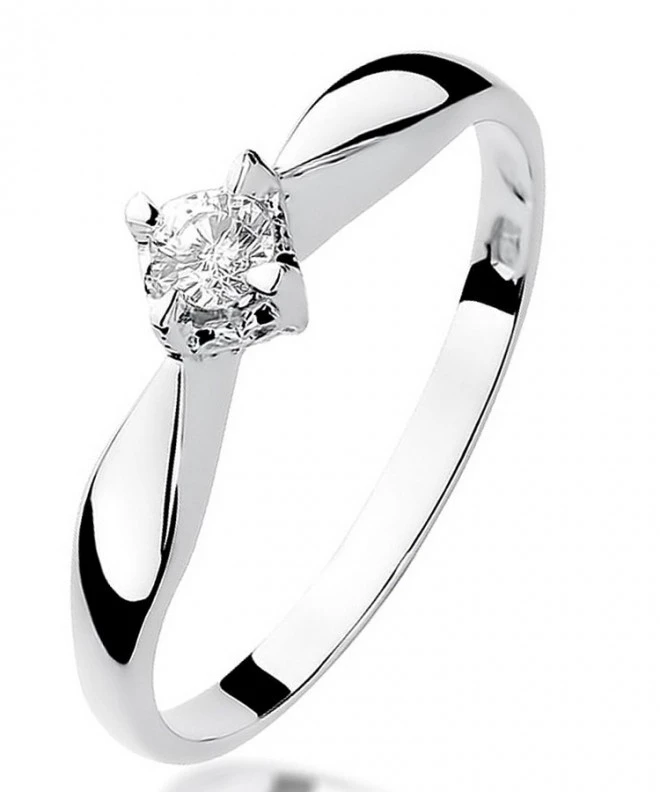 Inel Bonore - Aur Alb 585 - Diamant 0,12 ct 110930